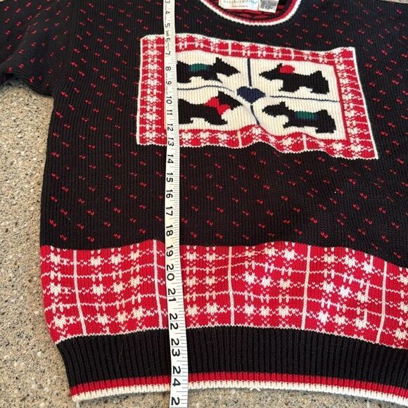 NORTHERN ISLES Vintage 80s/90s Fair Isle Scottie Dog Sweater - Picture 3 of 9
